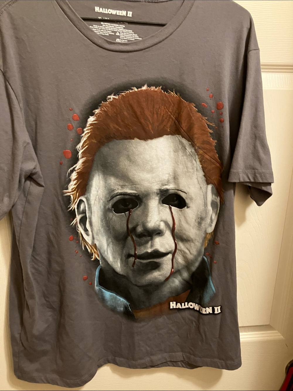Halloween II Michael Myers Graphic Tee - Charcoal Gray